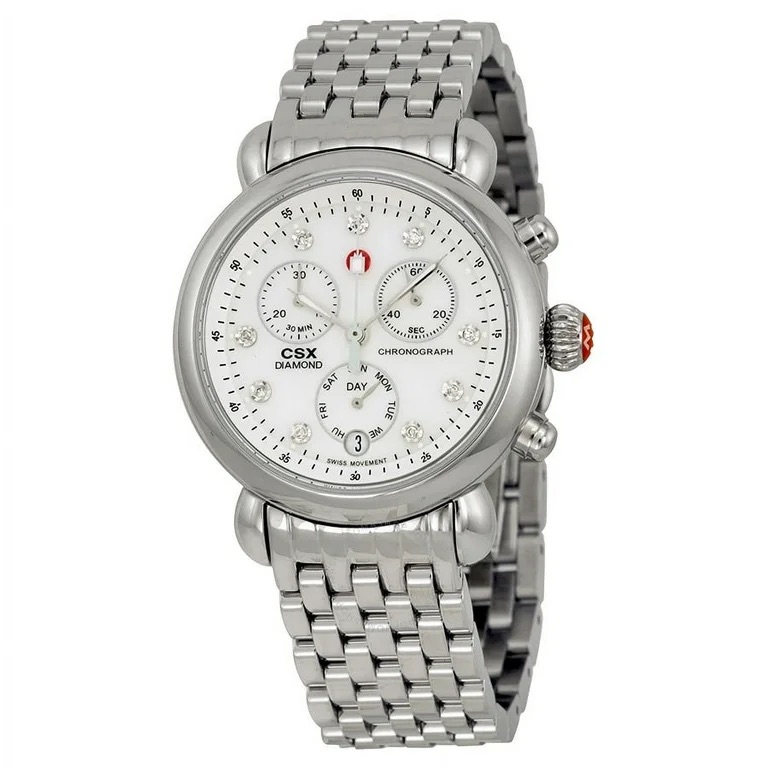 Michelle Csx Mother Of Pearl Diamond Dial Chronograph Watch